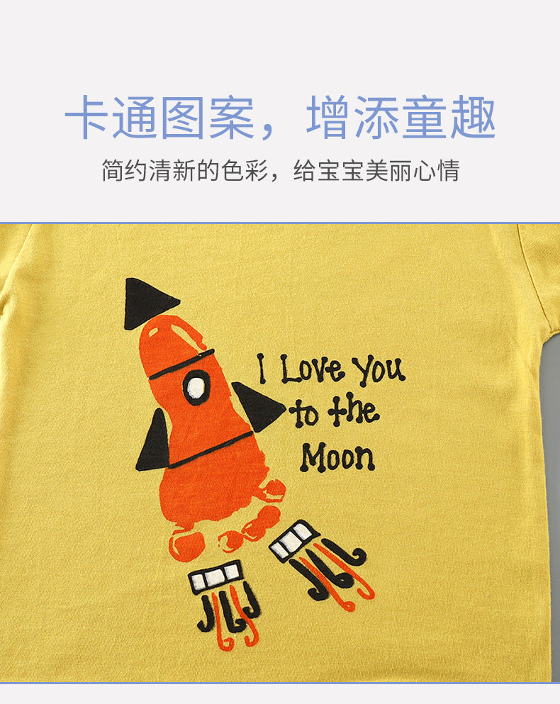 Children's Summer Short Sleeve Set a Cotton-like Boys' and Girls' Clothing t T-shirt Baby Summer Clothing2025Children's Clothing