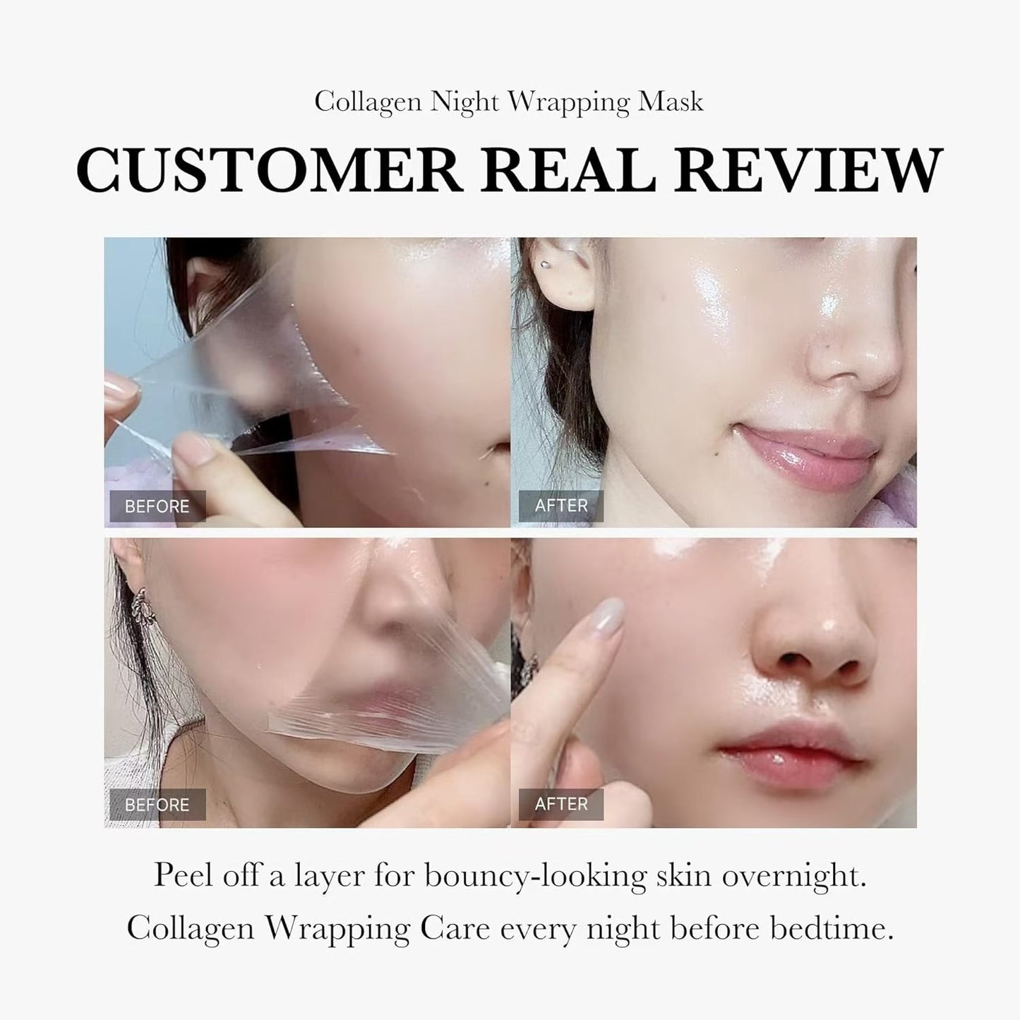 Moisturizing Mask CollagenNightWrappingMask Collagen Peel-off Brightening Skin Tone