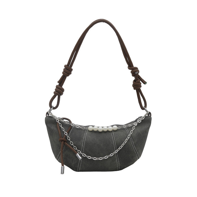 French Niche Ox Horn Bag for Women Shoulder Bag2025New Fashion Dumpling Bag Versatile Simple Crossbody Bag Export