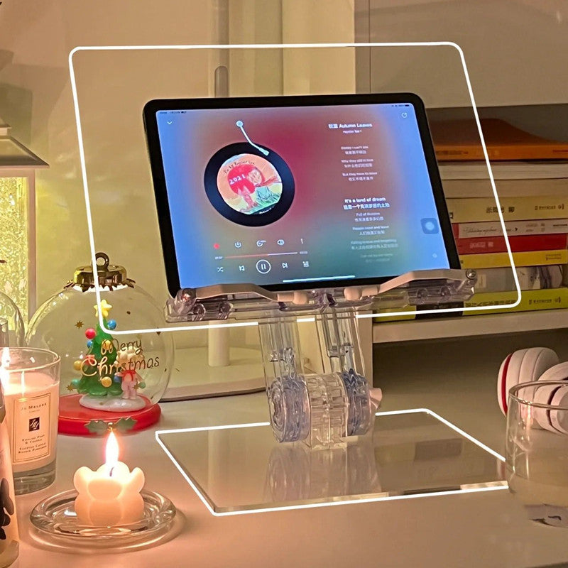 Xiaohongshu Blogger's Upgraded Version Retractable Acrylic Transparent Reading Stand Book Stand ipad Tablet computer stand