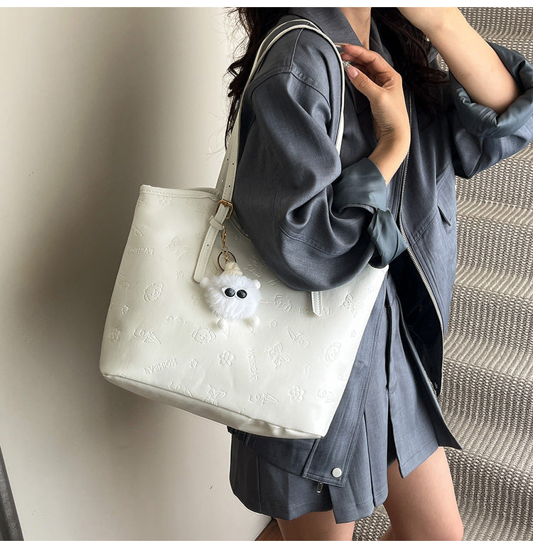 Women's High-Grade Bag2025Spring Birthday Gift Puppy Tote Bag Large Capacity Women's Bag Commuting Crossbody Bag