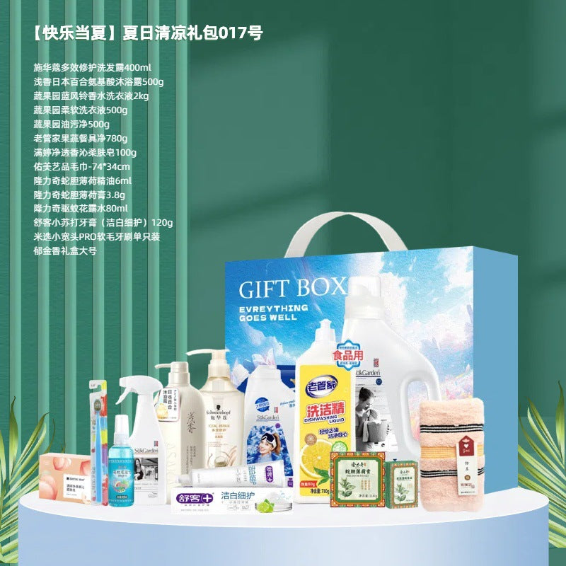 Summer Daily Care Gift Pack High Temperature Cooling Corporate Employee Welfare Wash and Care Gift Box Business Set Souvenir