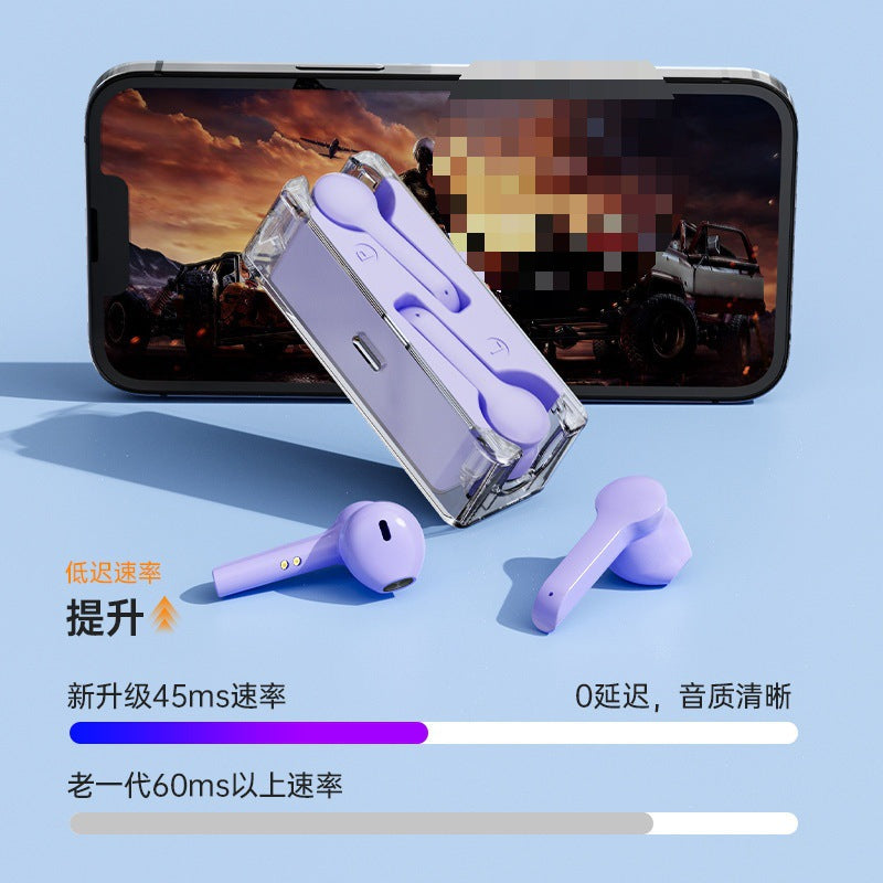 2025Binaural Wireless True Bluetooth Earbuds with Touch Control33New Noise-Cancelling Gaming Private Model Transparent
