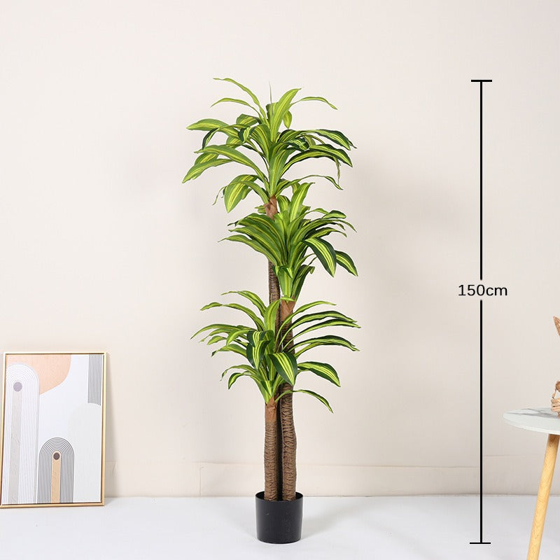 Cross-Border Nordic Large Living Room Decoration Bedroom Floor Fake Tree Bionic Traveler Banana Ficus Lyrata Potted Plant Artificial Green Plant