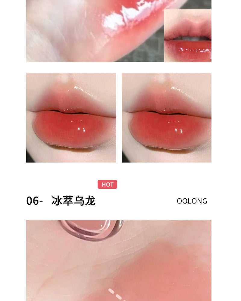 HERORANGE Moisturizing Dual-Ended Lip Gloss Velvet Matte Water Gloss Mirror Double Texture Non-Sticky Lipstick HR499