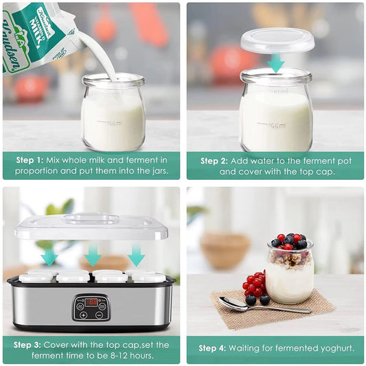 Two Cup Yogurt Maker2L Jam Ice Cream Machine Pudding Breakfast Machine Homemade Yogurt Fermentation Machine YOGURT MAKER