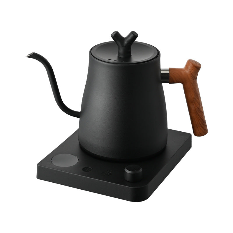 Electric Kettle Cross-Border Knob Temperature Control Narrow Spout Long Spout Pour Over Coffee Pot Stainless Steel Kettle Electric Kettle