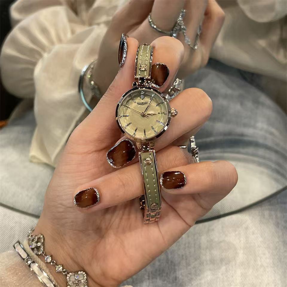 Dishidu Dishidu Women's Watch Bracelet Watch Exquisite Compact Women's Light Luxury Niche Quartz Women's Watch High Aesthetic