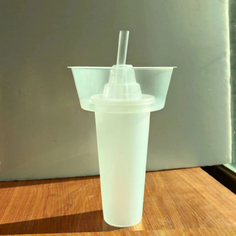 Internet Celebrity Smoking Cup Thumb Fried Bun Coke Cup Thickened Walking Hot Pot Cup Cold Drink Fruit Cup Tray Bowl Smoking Vegetable Cup