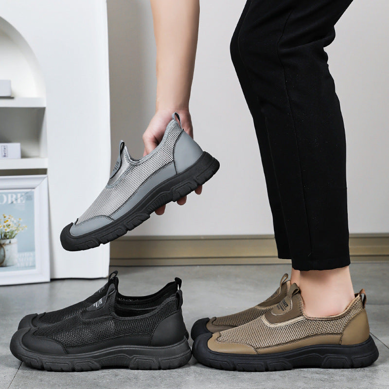 Men's Breathable Casual Shoes Summer New Fashion Sports Shoes Dropshipping Versatile Single Shoes Soft Sole Comfortable Dad Shoes