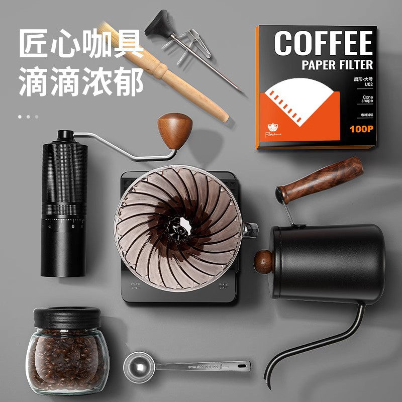 Hand Brew Coffee Set Hand Brew Coffee Pot Filter Cup Sharing Pot Grinder Set Coffee Utensils Gift Souvenir