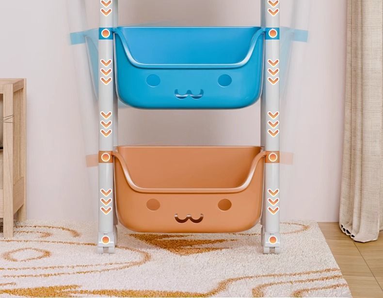 Children's Toy Storage Rack, Floor-standing Multi-layer Toy Organizer, Snack Storage, Bookshelf, Home Mobile