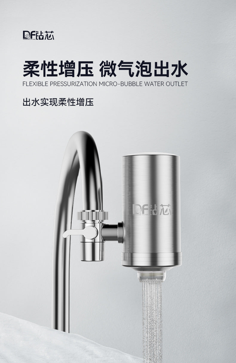 Faucet Water Purifier Household Detachable Kitchen Chlorine Removal Descaling Tap Water Non-Direct Drinking Filter Water Filter Cross-Border
