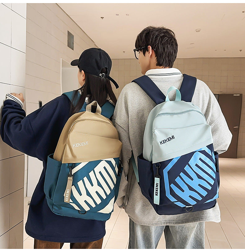 Cross-border Trade Casual Backpack Trendy Letter Waterproof Backpack Large-capacity outdoor travel high-value backpack http://detail.1688.com/offer/972131324440.html
