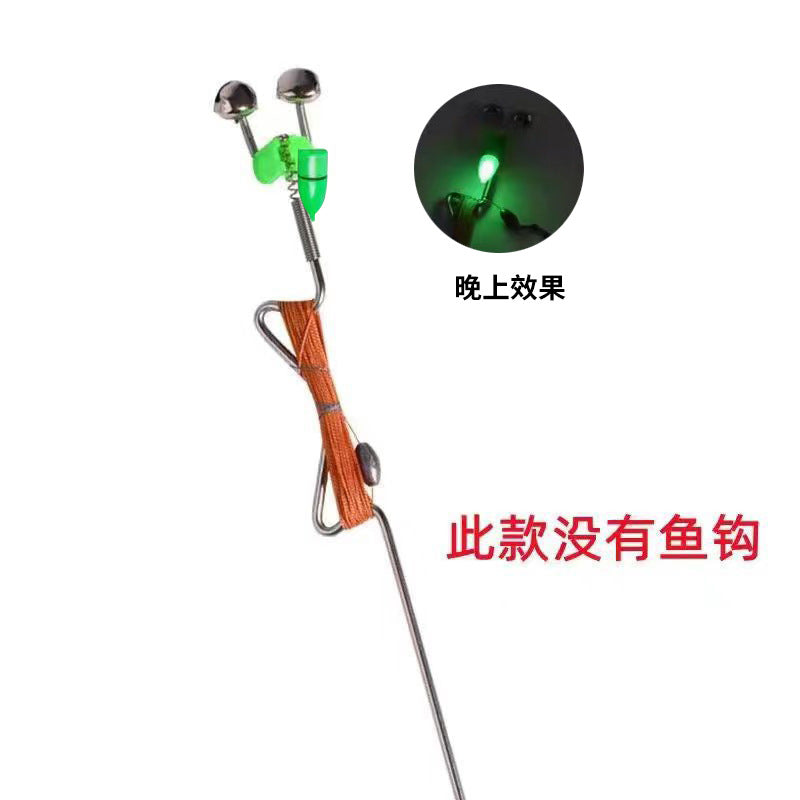 Turtle Fishing Set Hand Line Ground Plug with Spring Bell Automatic Fishing Line Set Integrated Ground Plug for Snakehead Turtle Sea Rod