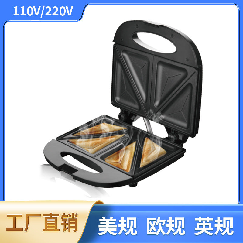 Cross-Border US/EU/UK Standard Double-Sided Heating Sandwich Maker Multifunctional Toast Waffle Breakfast Maker Steak