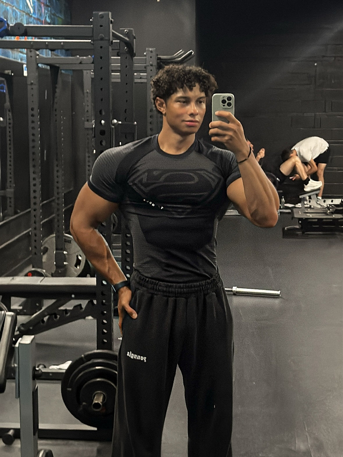 YOUNGLA New American-style Muscle Fitness Men's Sports Short Sleeve Casual Running Quick-dry Breathable Tight-fitting Shirt t T-shirt