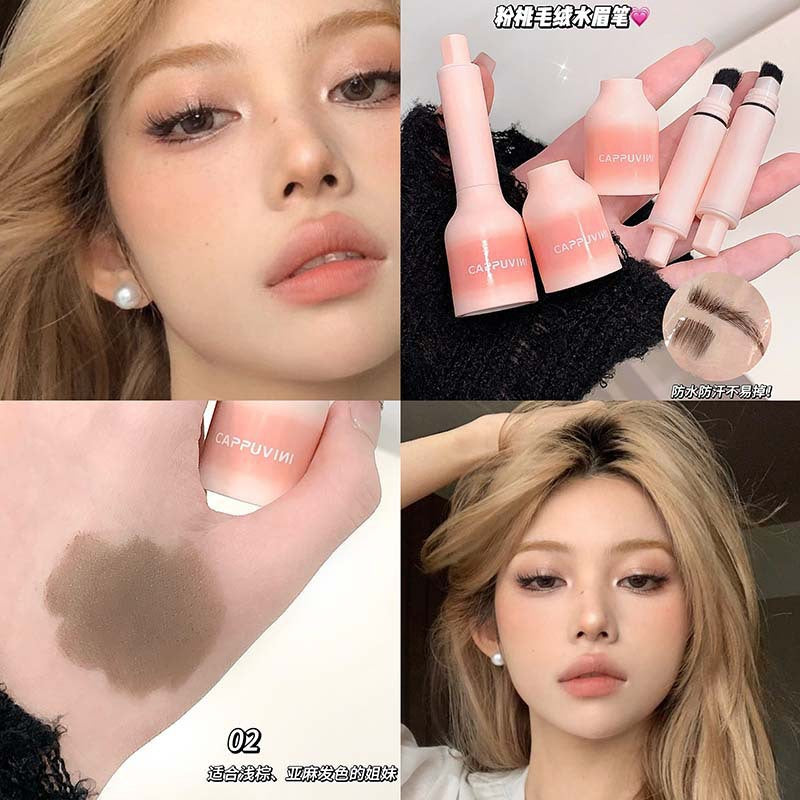 Cappuvini Large Eyebrow Brush Dye Eyebrow Cream Fluffy Water Eyebrow Pencil Dye Eyebrow Wild Eyebrow Hairline Pencil Press Cushion286