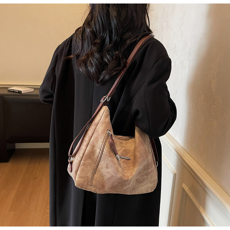 Melard Women's Bag2025New Crossbody Bag Winter Versatile High-End Feel Shoulder Bag Large Capacity Tote Bag