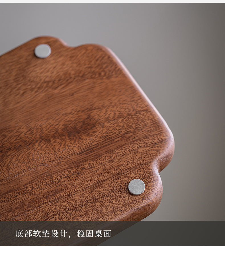 Walnut Tea Tray Minimalist Dry Tea Tray Cup Storage Tray Chinese Style Candy Dessert Fruit Tray Tea Room Tea House Wholesale