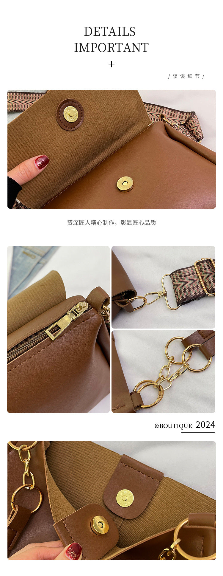 Women's two-piece large capacity bag set2024New Fashion Commuting Handbag Simple Casual Shoulder Tote Bag for Women