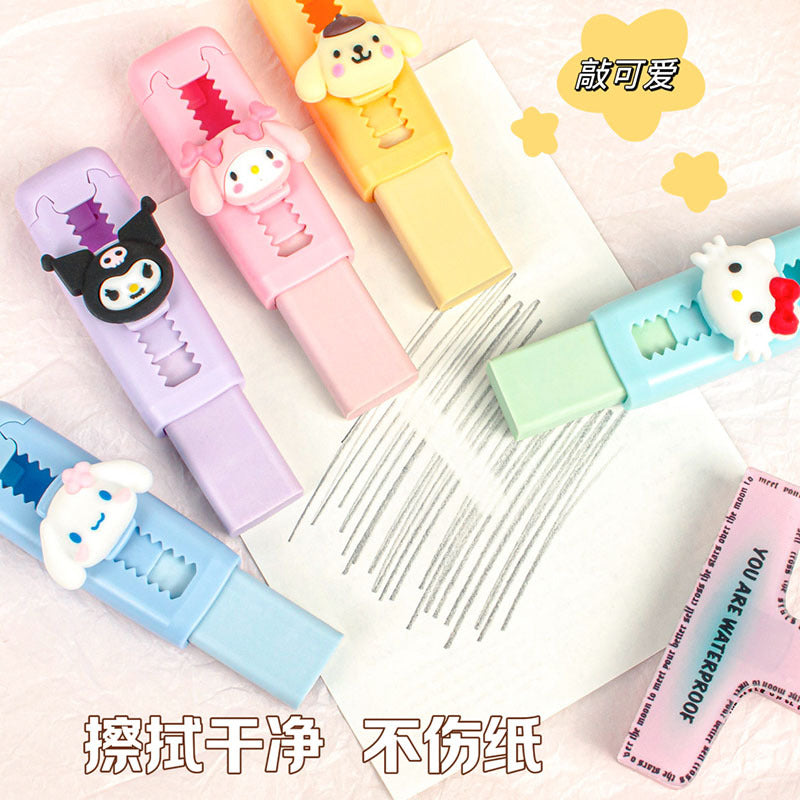 Sanrio Push-Pull Eraser Retractable Cartoon Eraser No Debris Student Back-to-School Season Learning Supplies Wholesale http://detail.1688.com/offer/829893494848.html