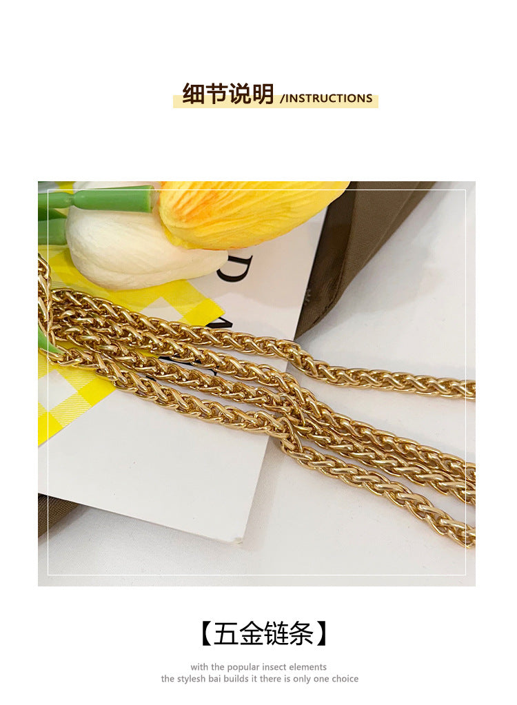Trendy and High-End Sequin Bucket Bag2025Summer New Fashion Versatile Stylish French Chain Single Shoulder Crossbody