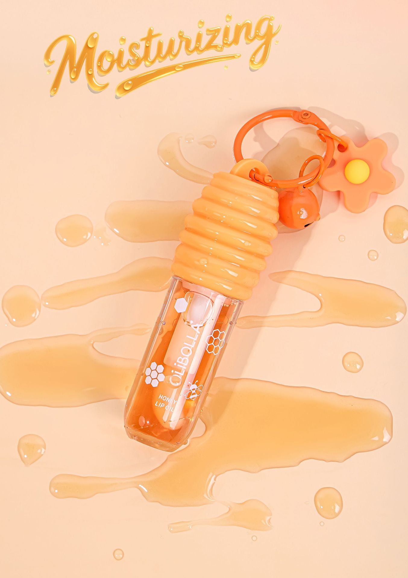 Cross-Border Makeup OLIBOLLA Hydrating Lip Oil Non-Stick Cup Long-Lasting Moisturizing Plumping Lip Gloss Wholesale Honey