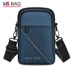 Silk Chest Bag Autumn New Large Capacity Casual Men's Bag Lightweight Simple Water-Resistant Oxford Cloth Crossbody Backpack