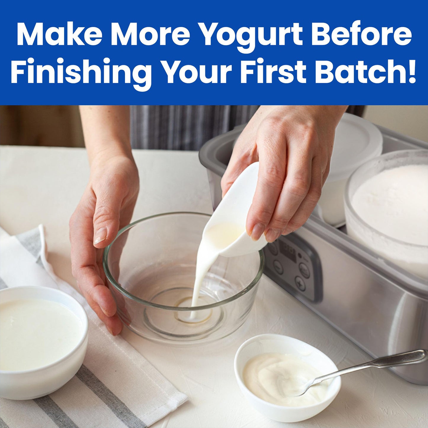 Two Cup Yogurt Maker2L Jam Ice Cream Machine Pudding Breakfast Machine Homemade Yogurt Fermentation Machine YOGURT MAKER