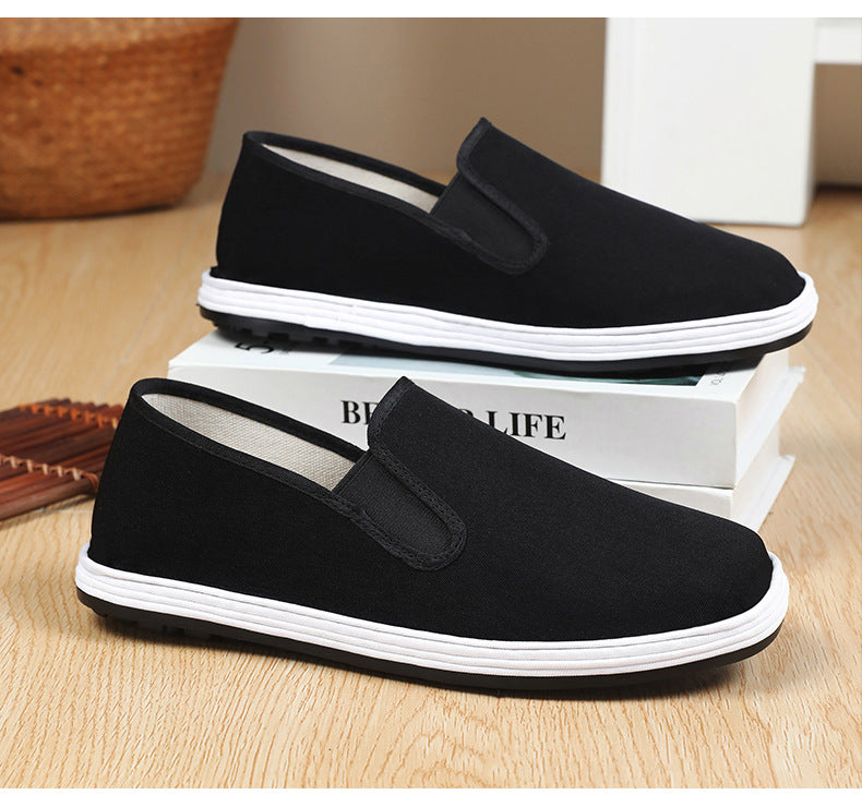 Old Beijing Cloth Shoes Spring Work Shoes Men's Slip-On Shoes Men's Layered Sole Cloth Shoes Men's Casual Old Cloth Shoes
