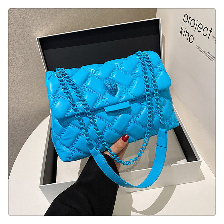 Single-shoulder crossbody bag a versatile diamond-patterned women’s for daily