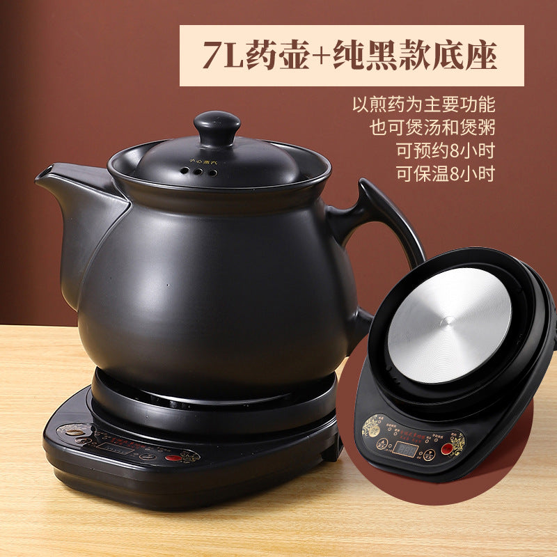 110V Large Capacity Decoction Pot Automatic Health Pot Ceramic Electric Clay Pot for Traditional Chinese Medicine Home Use