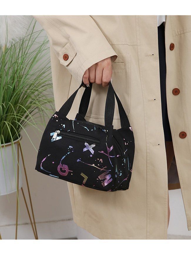 Cloth Bag Women Canvas Handheld Small Bag Oxford Cloth Waterproof Lunch Bag Phone Bag Women Bag New Style Mom Shopping Bag