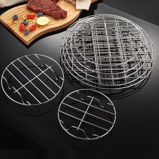 Stainless Steel Steaming Rack Kitchen Household Cooking Steaming Dish Rack Four-Legged Heat and Water Insulation Steaming Rack with Compartments304Steam Tray Steam Rack