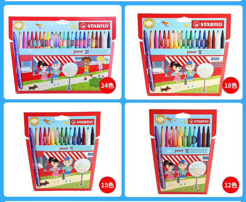 Germany stabilo Sipile Power Music280 Washable Watercolor Pens12/18/24/30Color Painting Set