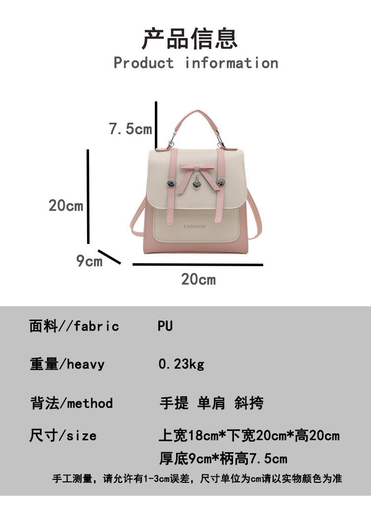 Single Shoulder Double Shoulder Women's Bag2025New Fashionable Girly Casual Multi-use Small Square Bag Spring Summer Hot-selling Women's Bag