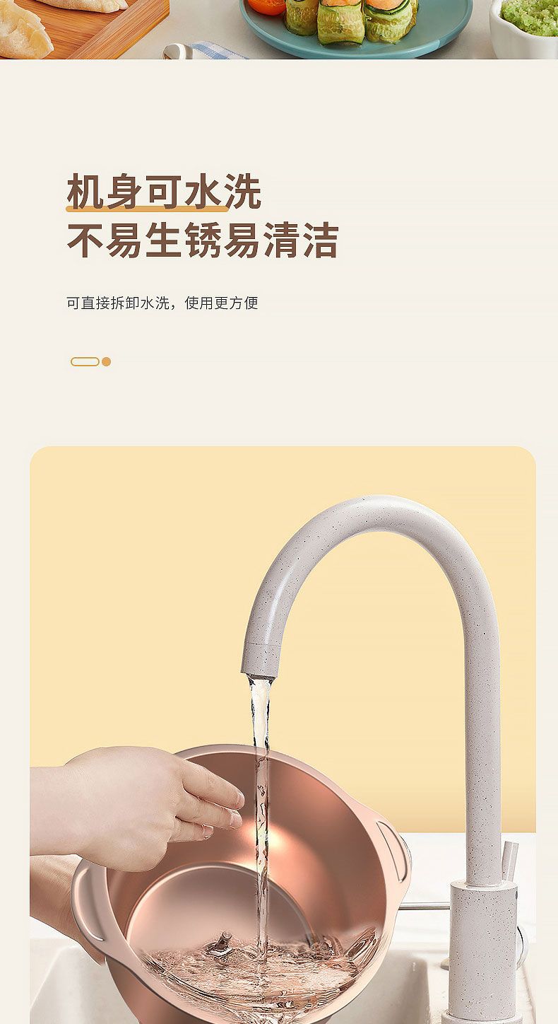 Meat Grinder Household Mixer Meat Mincer Stainless Steel Multifunctional Electric Food Processor Garlic Mincer Vegetable Chopper Cross-Border