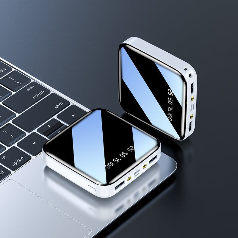 3C Certified Cross-Border Mirror Mini Power Bank20000mAh Portable Power Bank Gift Printing logo