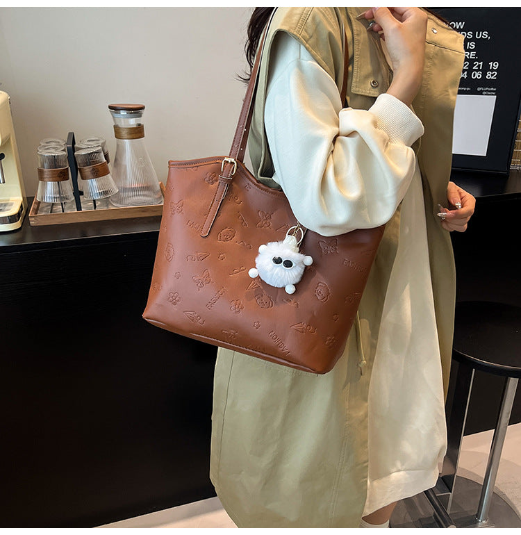 Women's High-Grade Bag2025Spring Birthday Gift Puppy Tote Bag Large Capacity Women's Bag Commuting Crossbody Bag