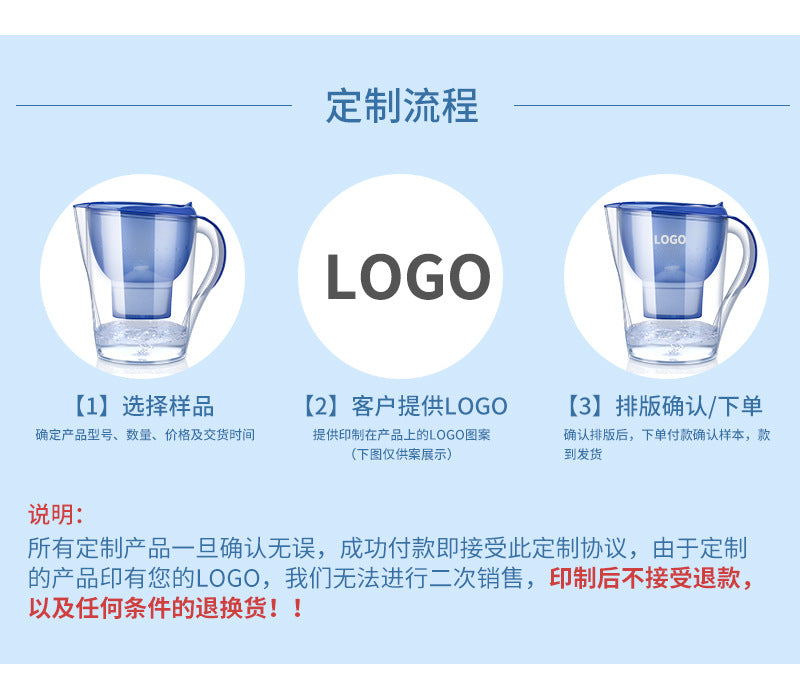 Factory direct sales Water Purifier Bottle Kitchen Household Water Purifier Activated Carbon Water Filter Pitcher Water Filter Dropshipping