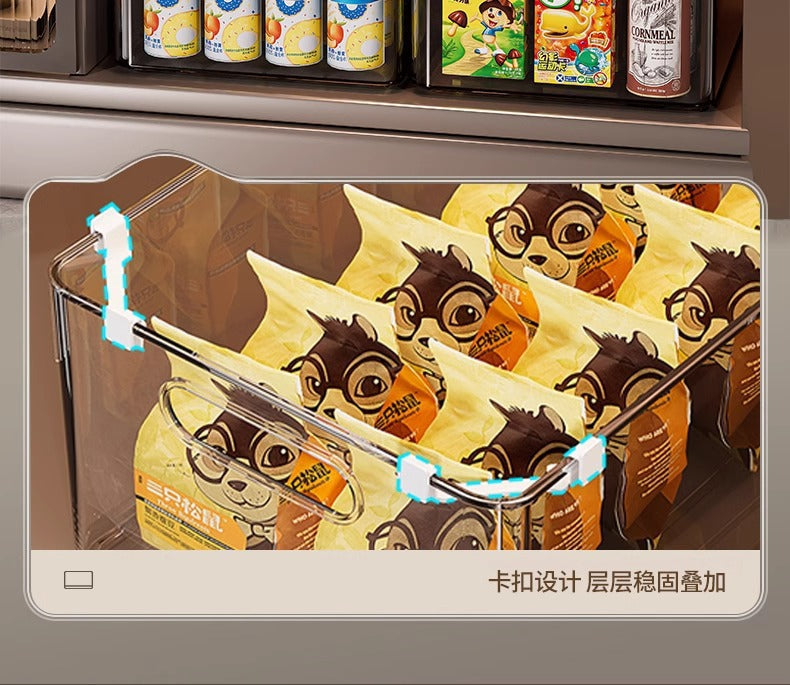 Storage Basket Desktop Snacks Miscellaneous Organizer Storage Box Cabinet Plastic Rectangular Transparent Acrylic Storage Box