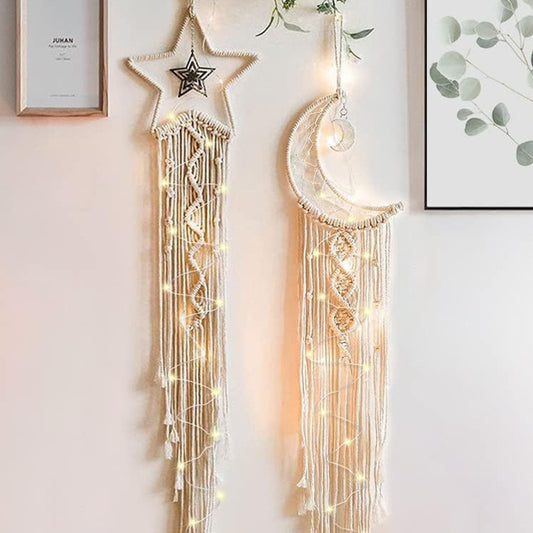 Cross-Border Hot-Selling European Style Artificial Woven Cotton Rope Tapestry Tassel Home Wall Hanging Decoration Soft Furnishing Collection Wholesale
