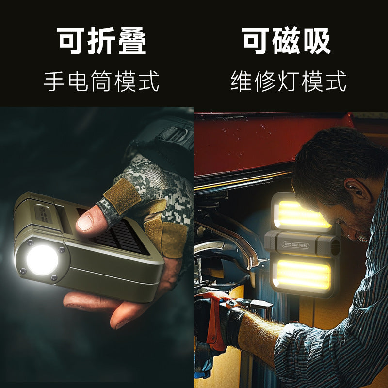 LEM Outdoor Camping Lantern Rechargeable Long Battery Life Solar Emergency Light Home Power Outage Backup Magic Lighting Lamp