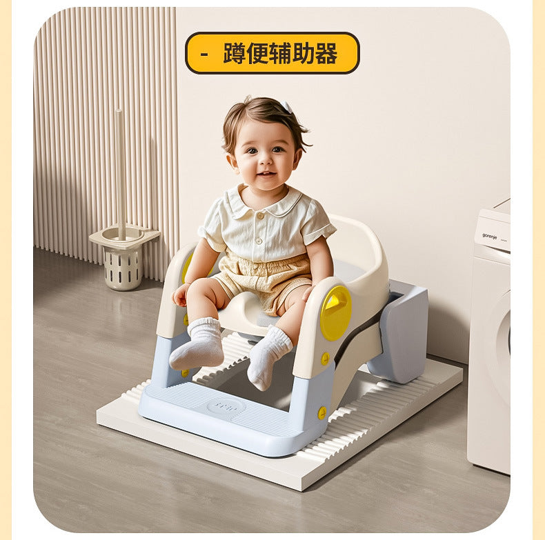 【Same Low Price】Children's Toilet Step Ladder Foldable Baby Potty Training Aid Boys and Girls Infant Handrail Toilet Step Ladder
