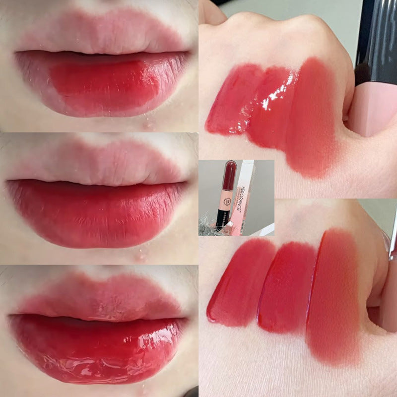 HERORANGE Moisturizing Dual-Ended Lip Gloss Velvet Matte Water Gloss Mirror Double Texture Non-Sticky Lipstick HR499