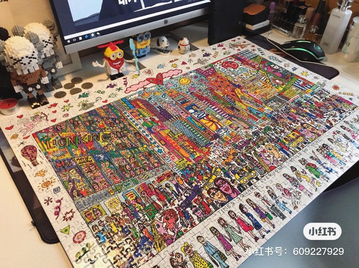 It is said that only20%People can put it together in one go And you? Times Square Puzzle1000Piece0.9kg
