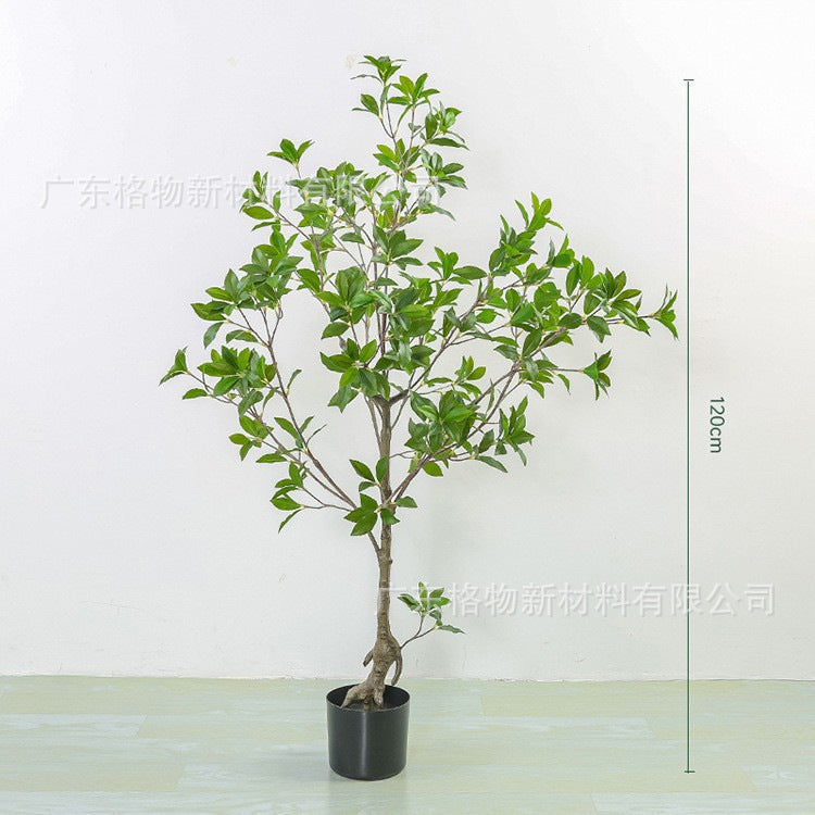 Cross-Border Nordic Large Living Room Decoration Bedroom Floor Fake Tree Bionic Traveler Banana Ficus Lyrata Potted Plant Artificial Green Plant