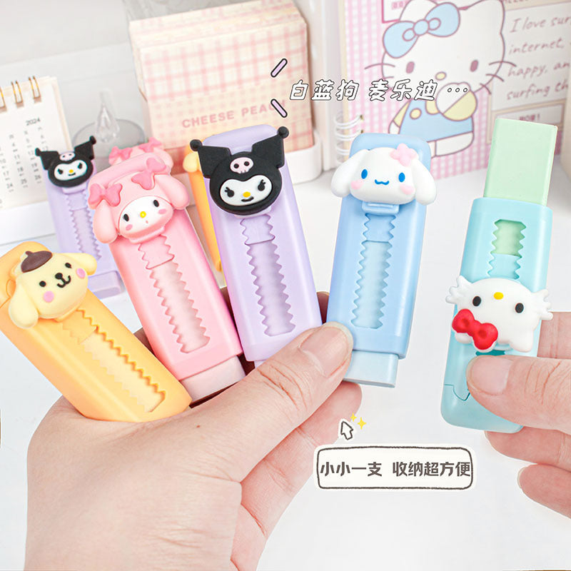 Sanrio Push-Pull Eraser Retractable Cartoon Eraser No Debris Student Back-to-School Season Learning Supplies Wholesale http://detail.1688.com/offer/829893494848.html