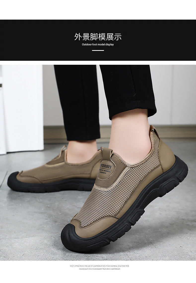 Men's Breathable Casual Shoes Summer New Fashion Sports Shoes Dropshipping Versatile Single Shoes Soft Sole Comfortable Dad Shoes